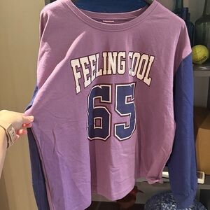 Feeling Cool 65 Purple/Navy Long Sleeve and Jogger pyjama set